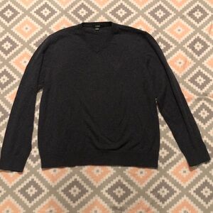 J.Crew Mens Navy Blue V-Neck Sweater Size Large